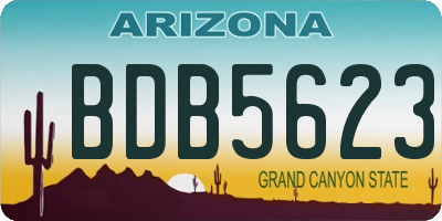 AZ license plate BDB5623