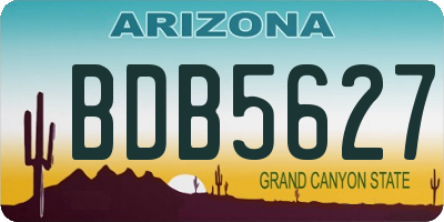 AZ license plate BDB5627