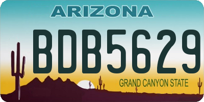 AZ license plate BDB5629