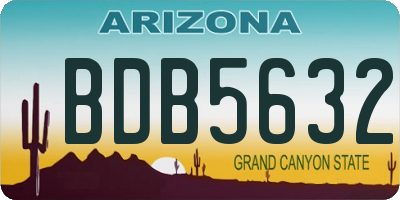 AZ license plate BDB5632