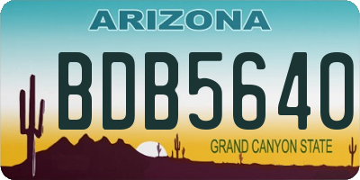 AZ license plate BDB5640