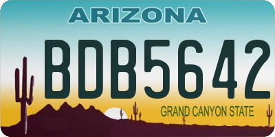 AZ license plate BDB5642