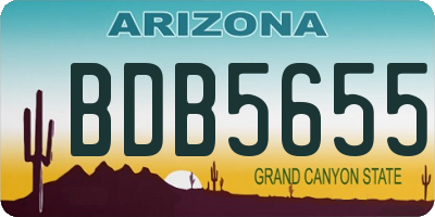 AZ license plate BDB5655