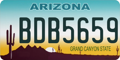 AZ license plate BDB5659