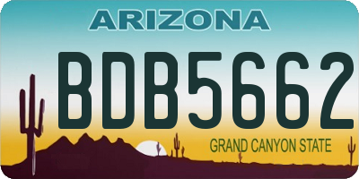 AZ license plate BDB5662