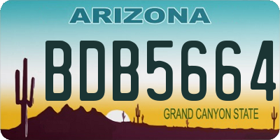 AZ license plate BDB5664