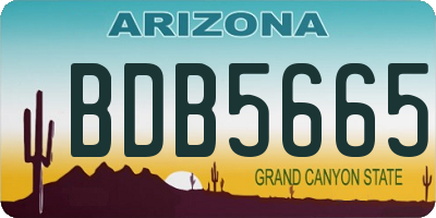 AZ license plate BDB5665