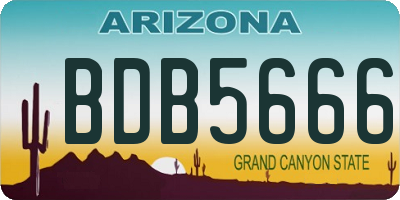 AZ license plate BDB5666