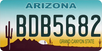 AZ license plate BDB5682