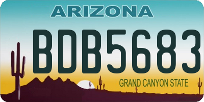 AZ license plate BDB5683