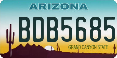 AZ license plate BDB5685