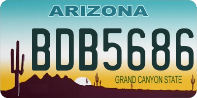 AZ license plate BDB5686