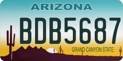 AZ license plate BDB5687