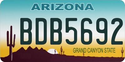 AZ license plate BDB5692