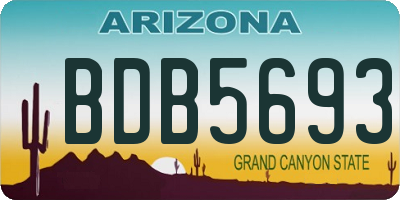 AZ license plate BDB5693