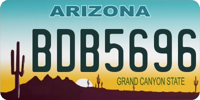 AZ license plate BDB5696