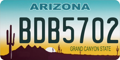 AZ license plate BDB5702