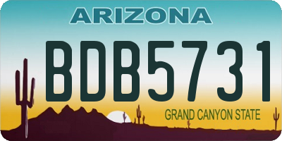 AZ license plate BDB5731