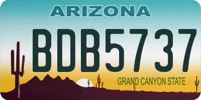 AZ license plate BDB5737