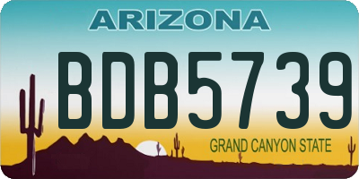 AZ license plate BDB5739