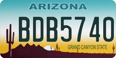 AZ license plate BDB5740