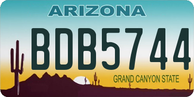 AZ license plate BDB5744