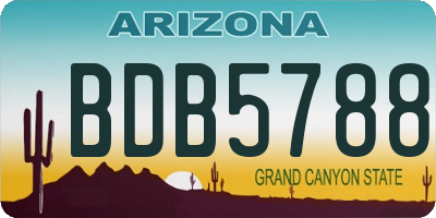 AZ license plate BDB5788