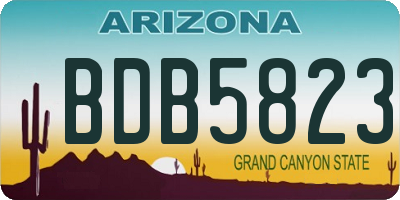 AZ license plate BDB5823