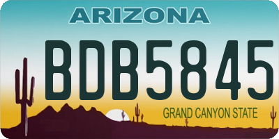 AZ license plate BDB5845