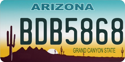 AZ license plate BDB5868