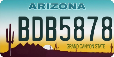 AZ license plate BDB5878