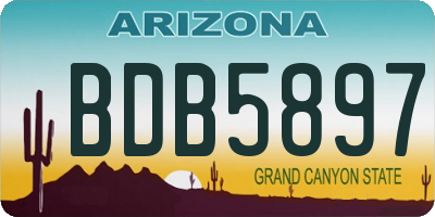 AZ license plate BDB5897