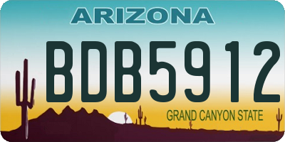 AZ license plate BDB5912