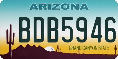 AZ license plate BDB5946