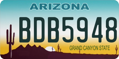 AZ license plate BDB5948