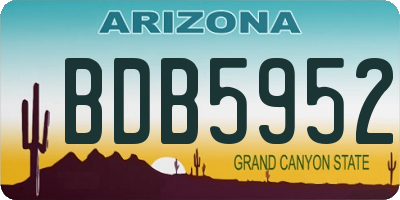 AZ license plate BDB5952