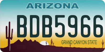 AZ license plate BDB5966