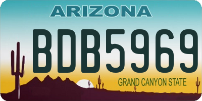 AZ license plate BDB5969