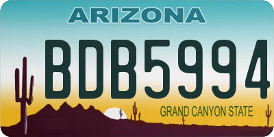 AZ license plate BDB5994