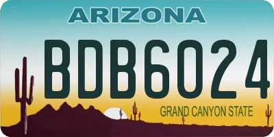 AZ license plate BDB6024