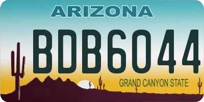 AZ license plate BDB6044