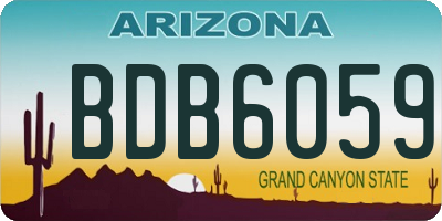 AZ license plate BDB6059