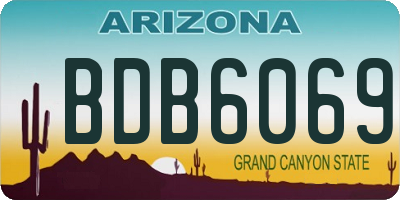 AZ license plate BDB6069