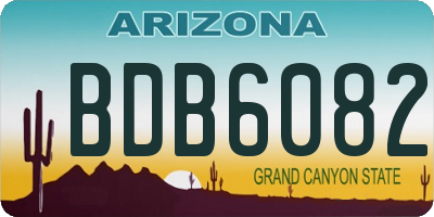 AZ license plate BDB6082