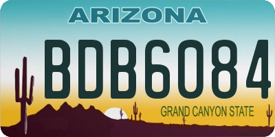 AZ license plate BDB6084