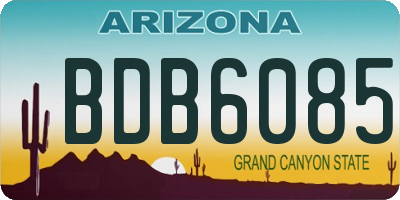 AZ license plate BDB6085