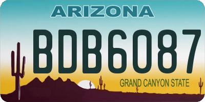 AZ license plate BDB6087