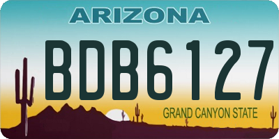 AZ license plate BDB6127