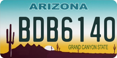 AZ license plate BDB6140