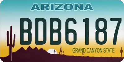 AZ license plate BDB6187